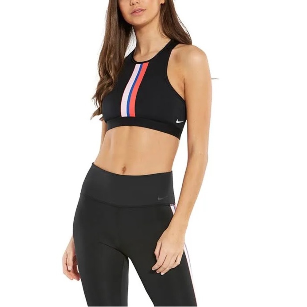 Nike Bra Performance Black, Pink, Blue, Red Striped | small